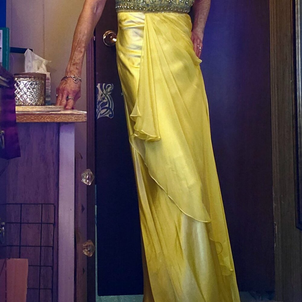 Yellow Rhinestone Formal - Picture 2 of 3